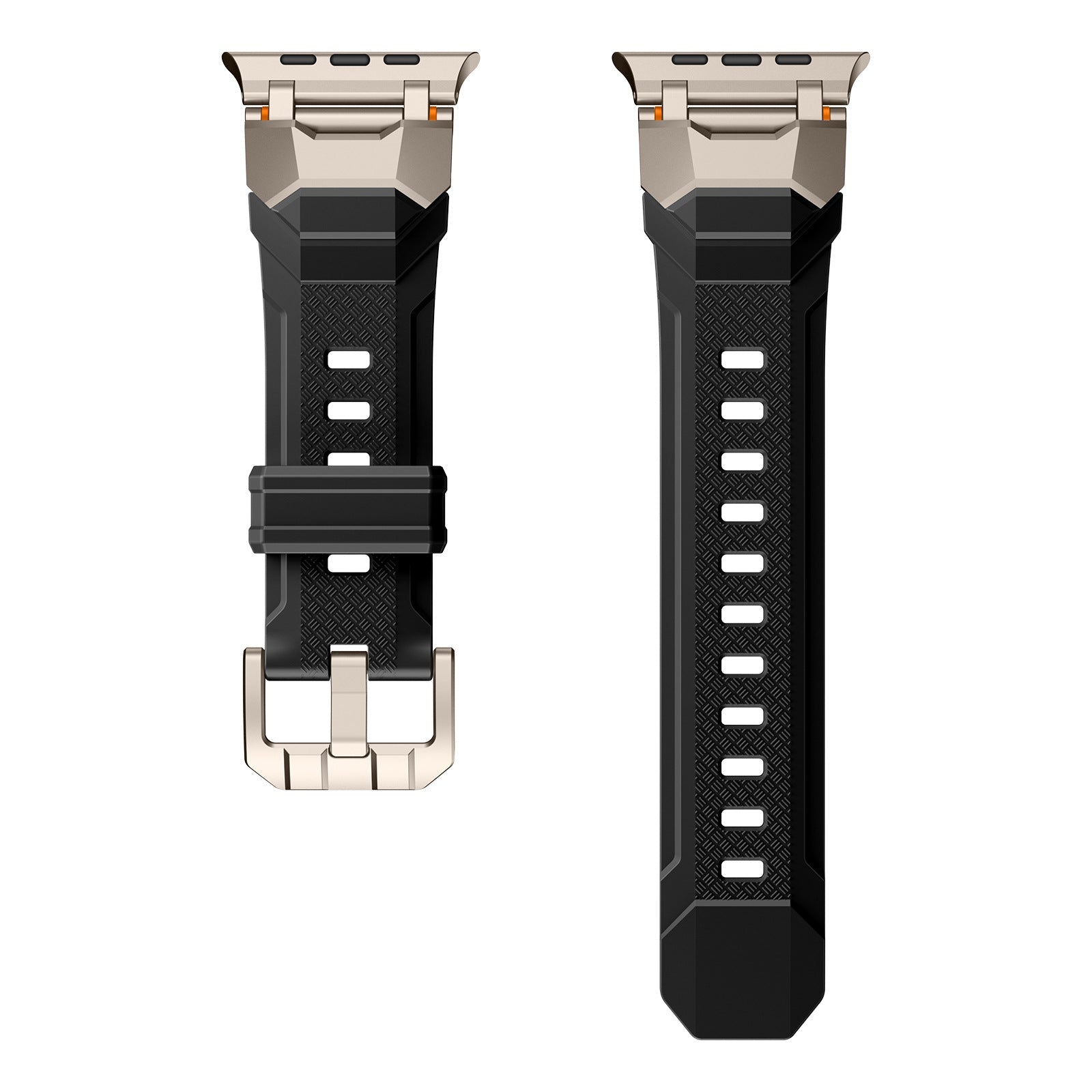Silicone strap with stainless steel head and Ultra metal end pieces strap Dewell X