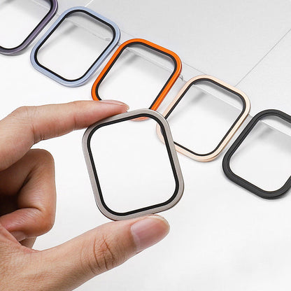 Titanium Alloy Frame Tempered Film For Apple Watch Dewell X