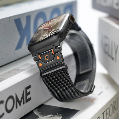 Taiyuan stainless steel metal bracelet suitable for Apple Watch 10 Ultra Milanese loop 49mm Dewell X