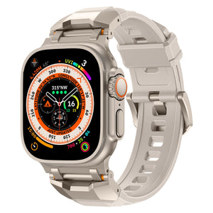 NexWing Sportband With Ultra Metal End Pieces Strap Starlight Titanium 44mm 45mm 46mm(S10) 49mm Dewell X