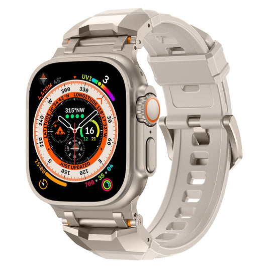 Silicone strap with stainless steel head and Ultra metal end pieces strap Dewell X