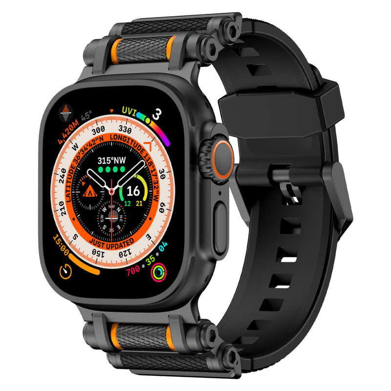 Tactical Rotating Silicone Band For Apple Watch Dewell X