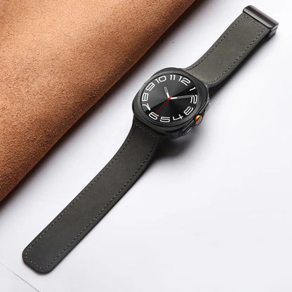 Magnetic Leather & Silicone Band for Samsung Galaxy Watch Ultra Dewell X