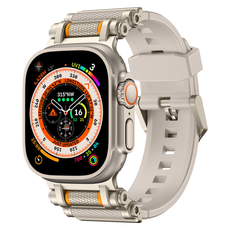 Tactical Rotating Silicone Band For Apple Watch Dewell X
