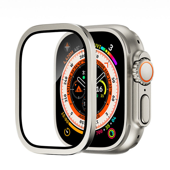 Titanium Alloy Frame Tempered Film For Apple Watch Dewell X