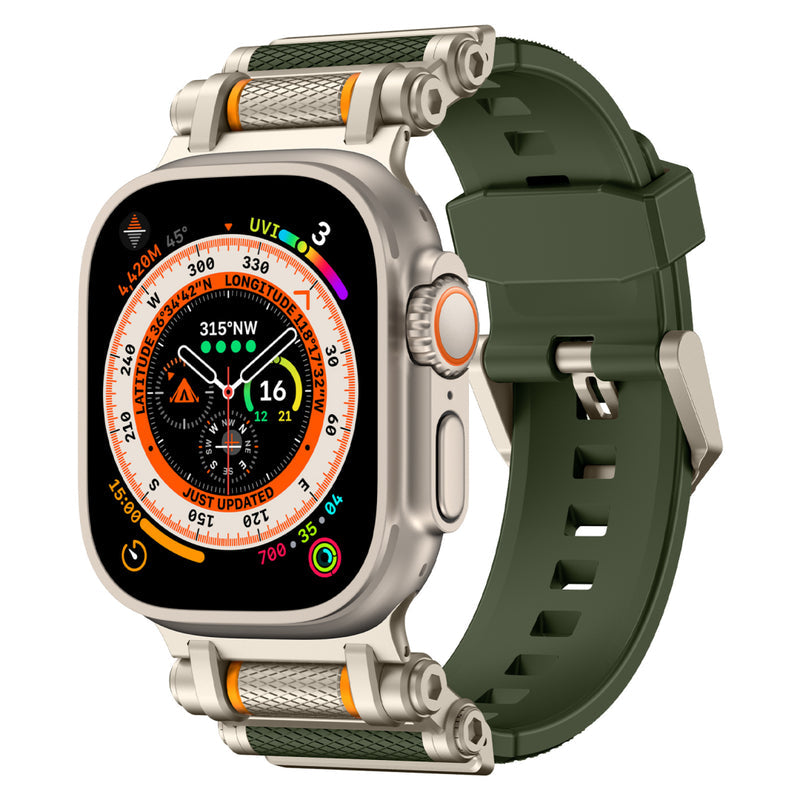 Tactical Rotating Silicone Band For Apple Watch Dewell X