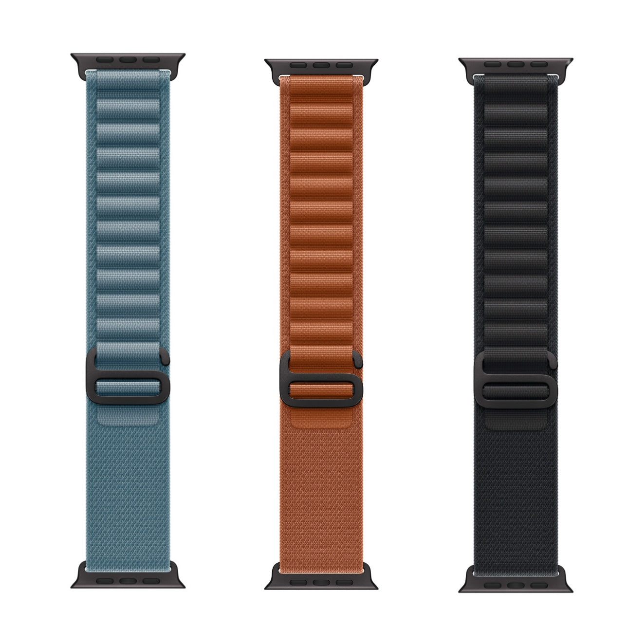 Stretch Alpine Loop Band for Apple Watch – Nylon D-Hook Strap Multi-color mixed pack（NEW) 38mm 40mm 41mm 42mm(S10) black Dewell X