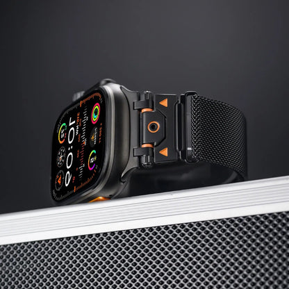 Taiyuan stainless steel metal bracelet suitable for Apple Watch 10 Ultra Milanese loop 49mm Dewell X