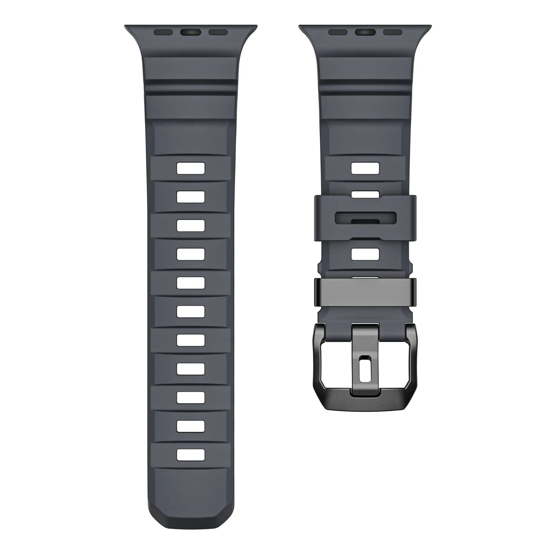 Wild path FKM fluororubber sports strap titanium metal clasp suitable for Apple Watch Ultra 2/1 S10/9/8/7/SE replacement wristband (49mm 45mm 44mm 42mm) Dewell X