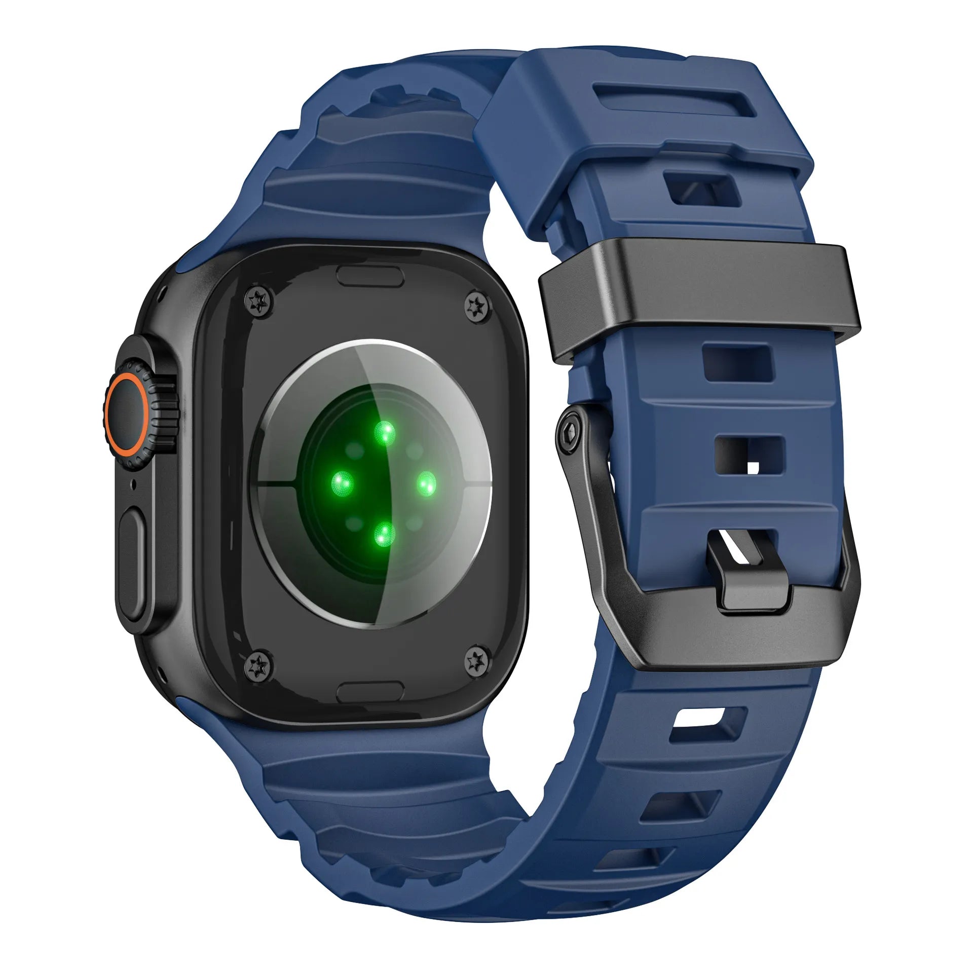 Wild path FKM fluororubber sports strap titanium metal clasp suitable for Apple Watch Ultra 2/1 S10/9/8/7/SE replacement wristband (49mm 45mm 44mm 42mm) Dewell X