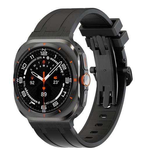 Luxury AP Butterfly Buckle Silicone Band For Samsung Galaxy Watch Ultra Dewell X