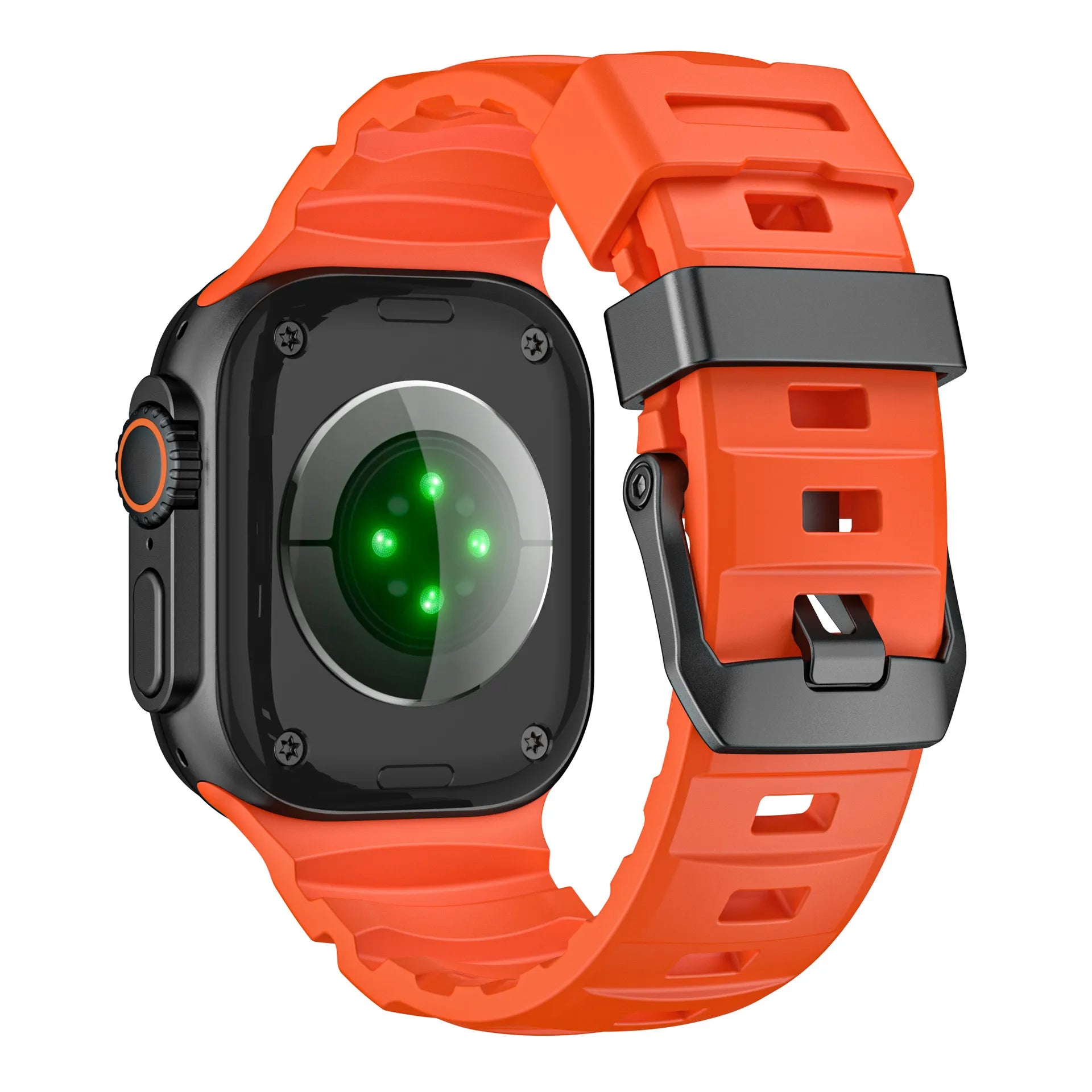 Wild path FKM fluororubber sports strap titanium metal clasp suitable for Apple Watch Ultra 2/1 S10/9/8/7/SE replacement wristband (49mm 45mm 44mm 42mm) Dewell X