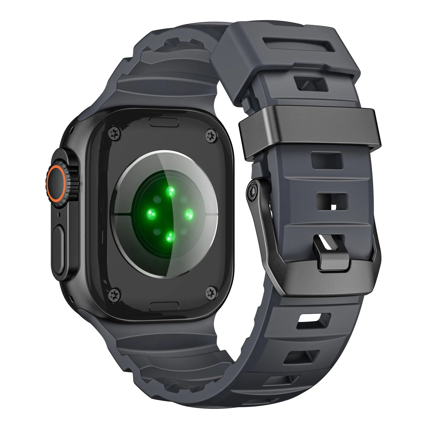 Wild path FKM fluororubber sports strap titanium metal clasp suitable for Apple Watch Ultra 2/1 S10/9/8/7/SE replacement wristband (49mm 45mm 44mm 42mm) Dewell X