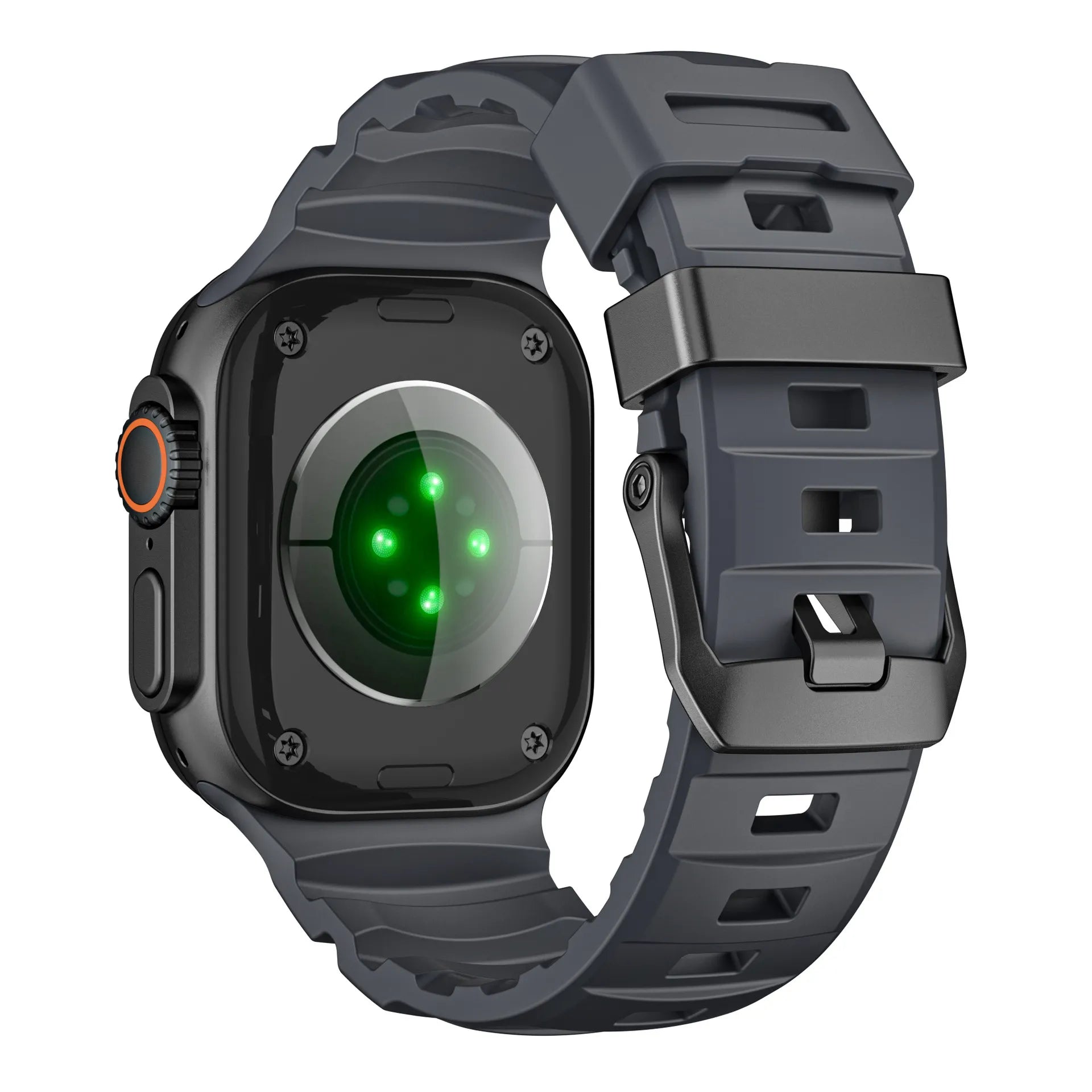 Wild path FKM fluororubber sports strap titanium metal clasp suitable for Apple Watch Ultra 2/1 S10/9/8/7/SE replacement wristband (49mm 45mm 44mm 42mm) Dewell X