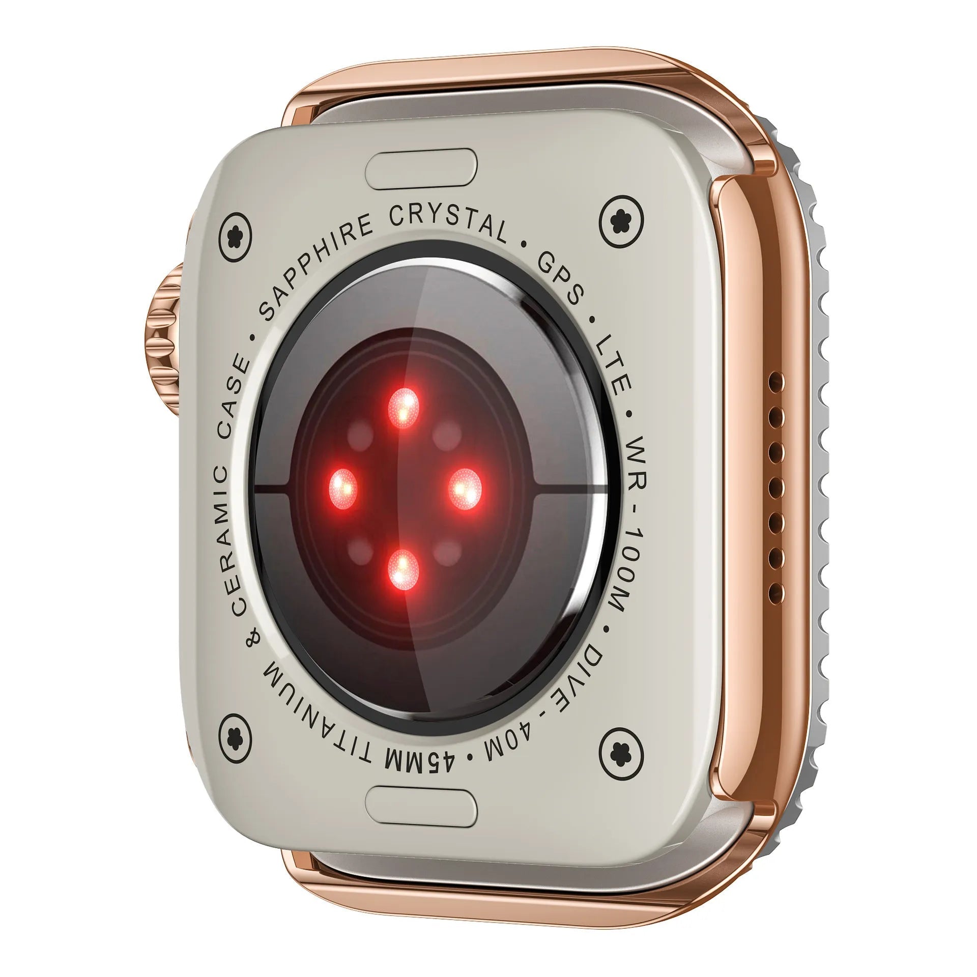 Diamond-Encrusted Apple Watch Case: Compatible with Series 4-9 & SE, Cutout Design Protective Cover Dewell X