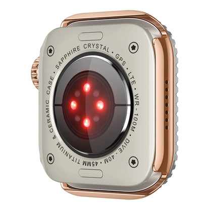 Diamond-Encrusted Apple Watch Case: Compatible with Series 4-9 & SE, Cutout Design Protective Cover Dewell X