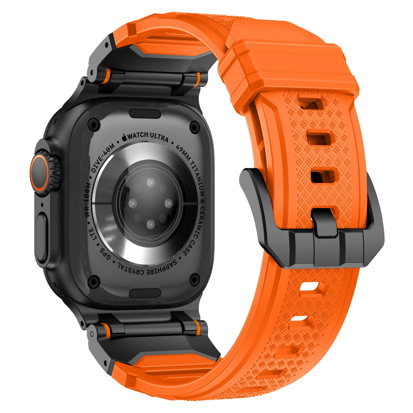 Silicone strap with stainless steel head and Ultra metal end pieces strap Dewell X