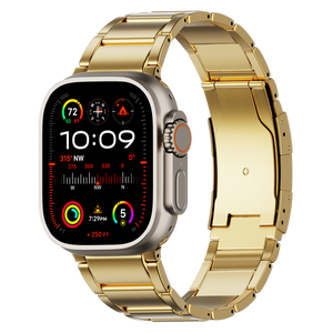 Titanium Band For Apple Watch Gold Dewell X