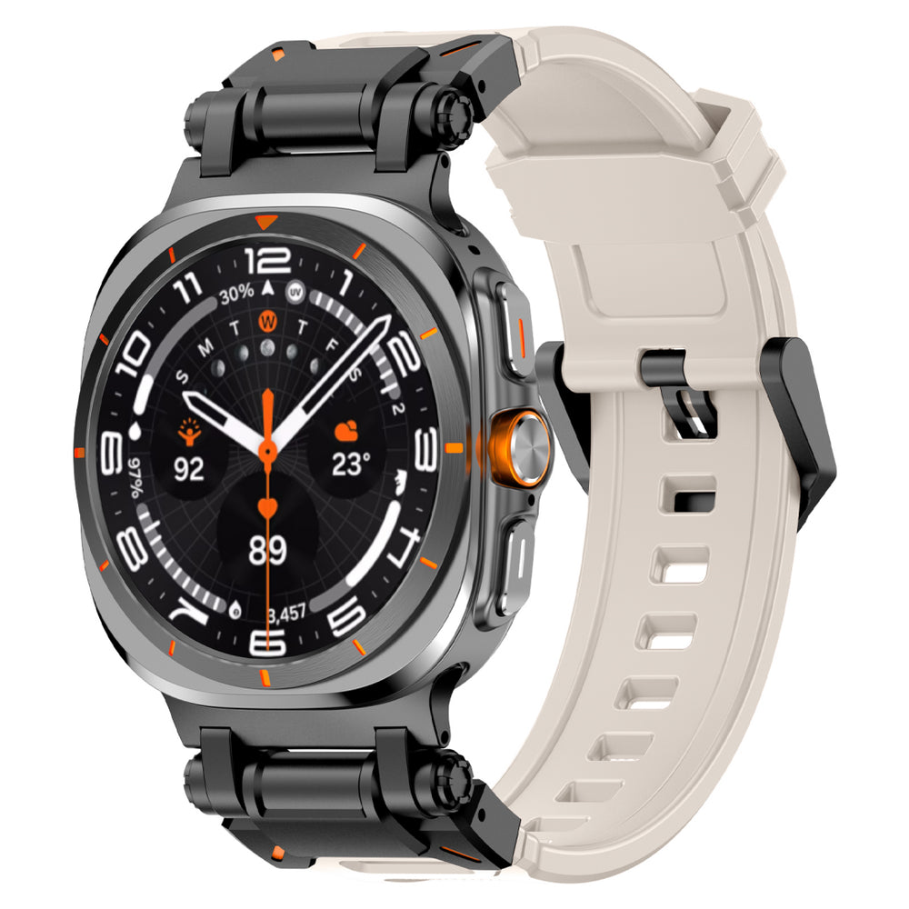 Explorer Silicone Band For Galaxy Watch 7 Ultra/8 Ultra Starlight Band Galaxy 7Ultra 8Ultra Black Dewell X