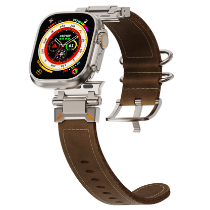 Tactical Leather Band For Apple Watch Dewell X