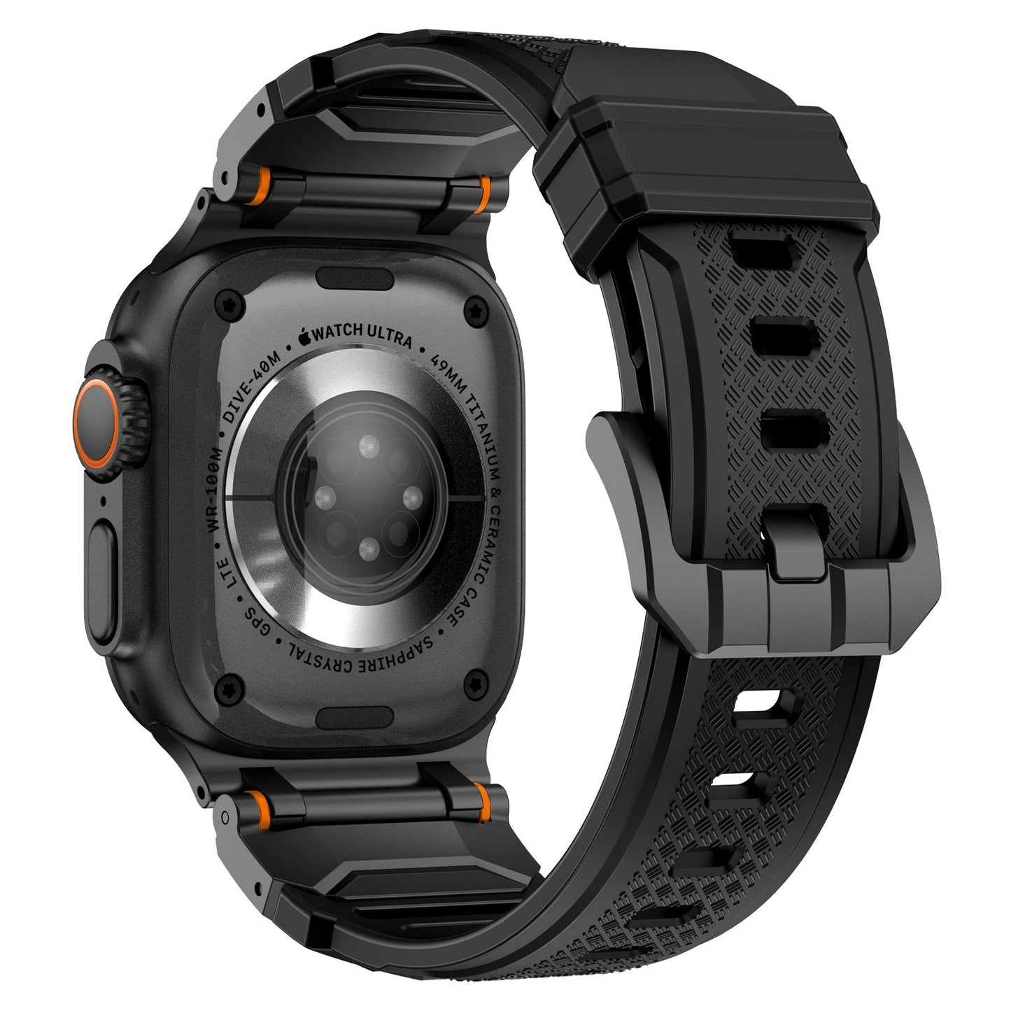 Silicone strap with stainless steel head and Ultra metal end pieces strap Dewell X