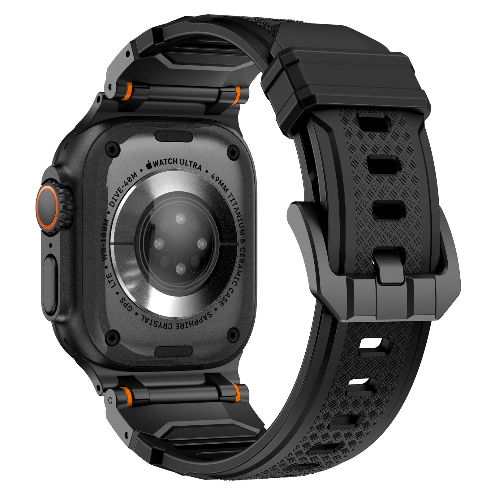 Silicone strap with stainless steel head and Ultra metal end pieces strap Dewell X