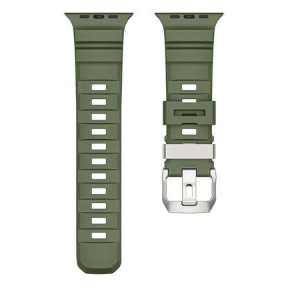 Wild path FKM fluororubber sports strap titanium metal clasp suitable for Apple Watch Ultra 2/1 S10/9/8/7/SE replacement wristband (49mm 45mm 44mm 42mm) Dewell X