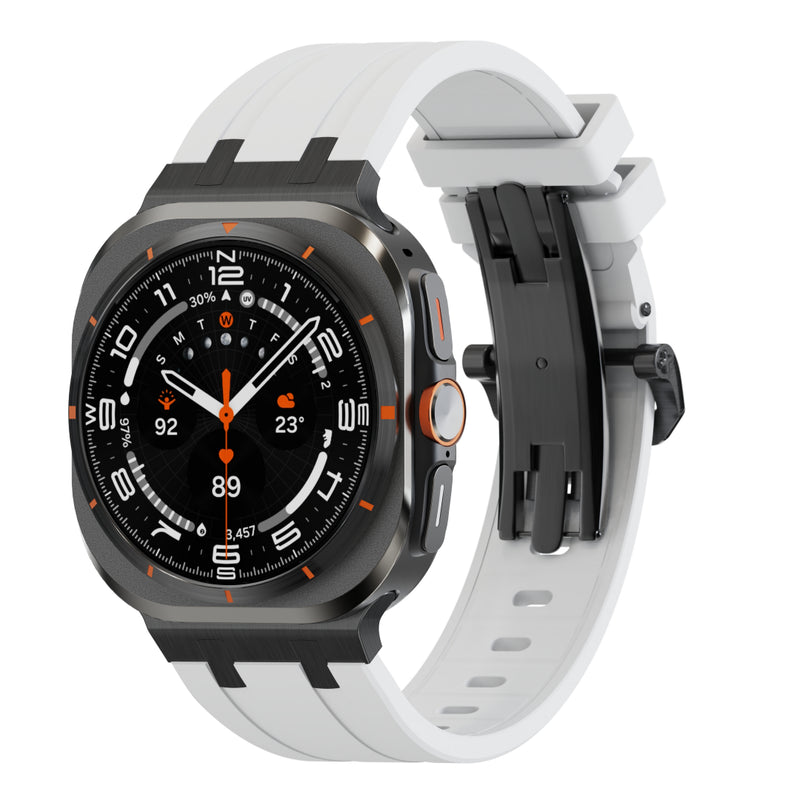 Luxury AP Butterfly Buckle Silicone Band For Samsung Galaxy Watch Ultra Dewell X