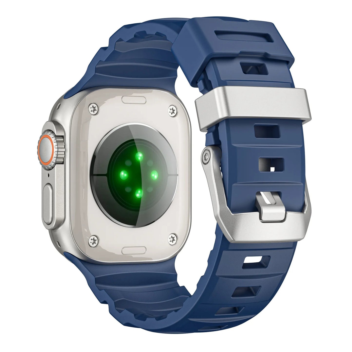 Wild path FKM fluororubber sports strap titanium metal clasp suitable for Apple Watch Ultra 2/1 S10/9/8/7/SE replacement wristband (49mm 45mm 44mm 42mm) Dewell X