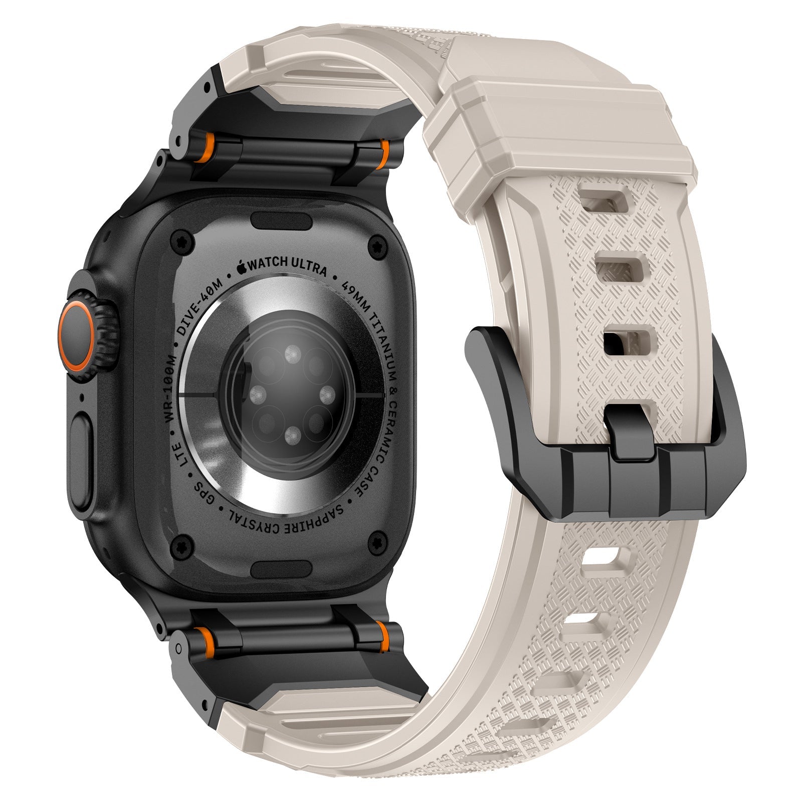Silicone strap with stainless steel head and Ultra metal end pieces strap Dewell X