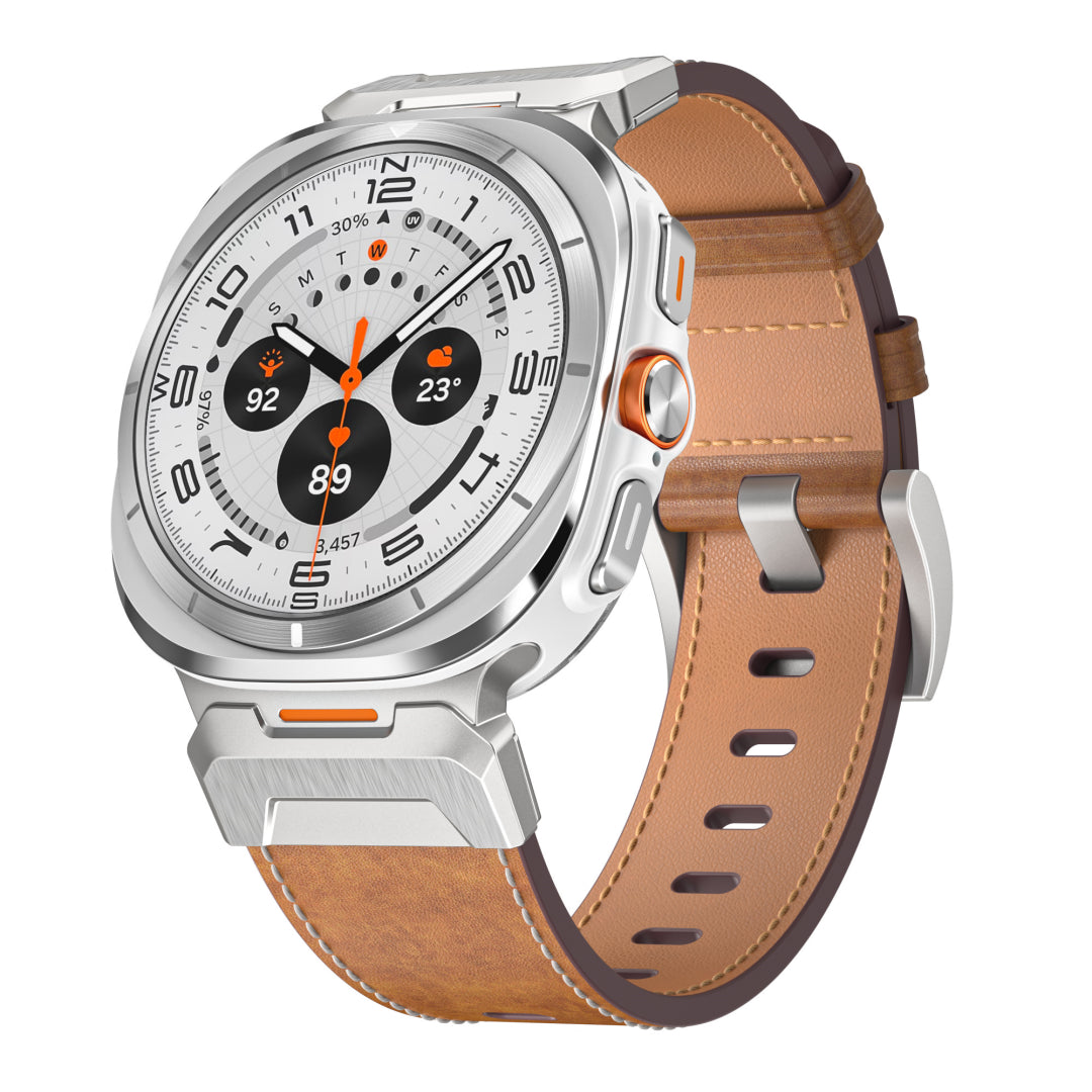 Tactical Leather Band For Samsung Galaxy Watch Ultra Dewell X
