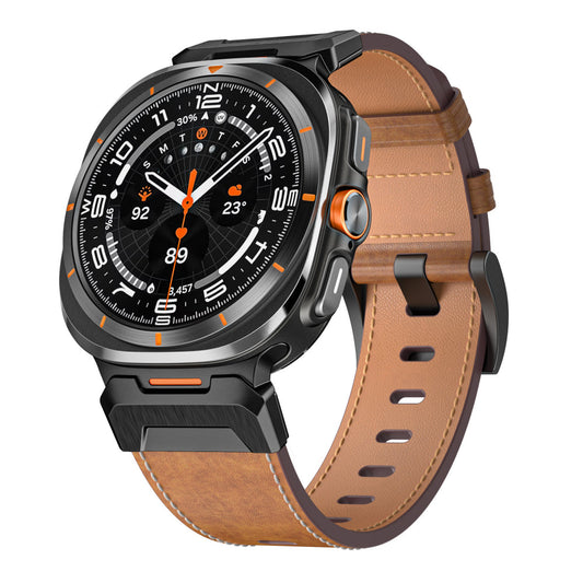 Tactical Leather Band For Samsung Galaxy Watch Ultra Dewell X