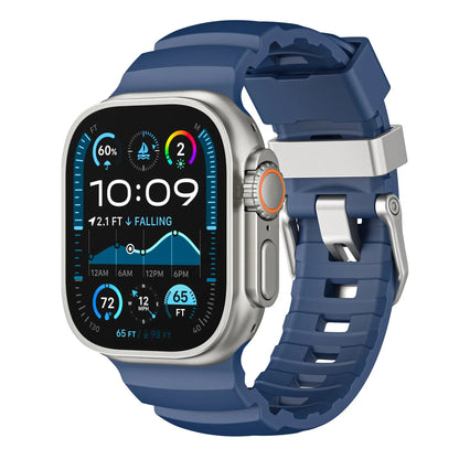 Wild path FKM fluororubber sports strap titanium metal clasp suitable for Apple Watch Ultra 2/1 S10/9/8/7/SE replacement wristband (49mm 45mm 44mm 42mm) Dewell X