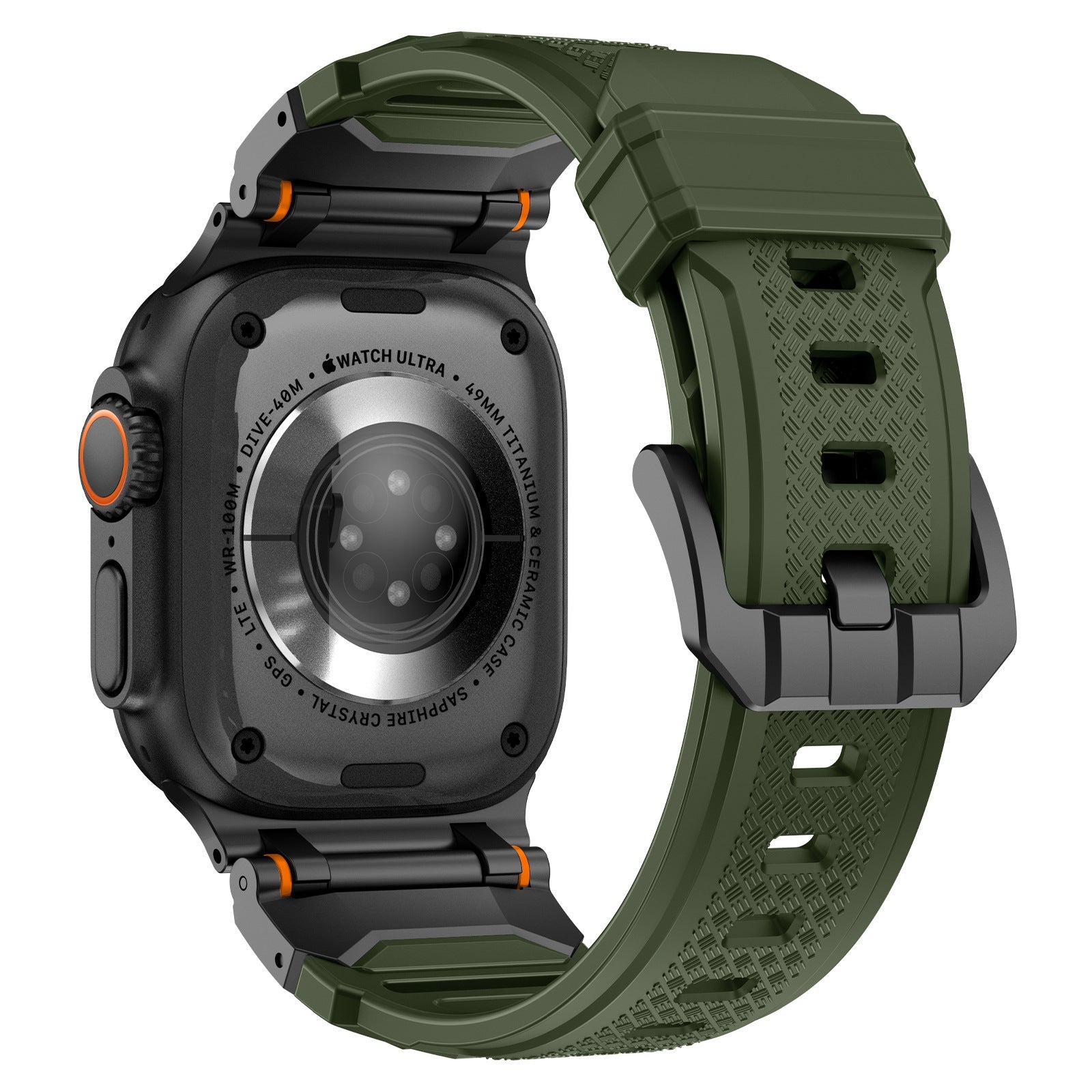 Silicone strap with stainless steel head and Ultra metal end pieces strap Dewell X