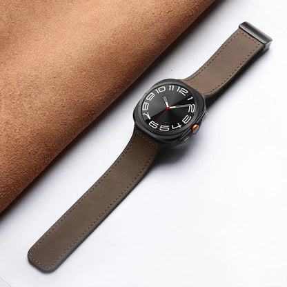 Magnetic Leather & Silicone Band for Samsung Galaxy Watch Ultra Dewell X