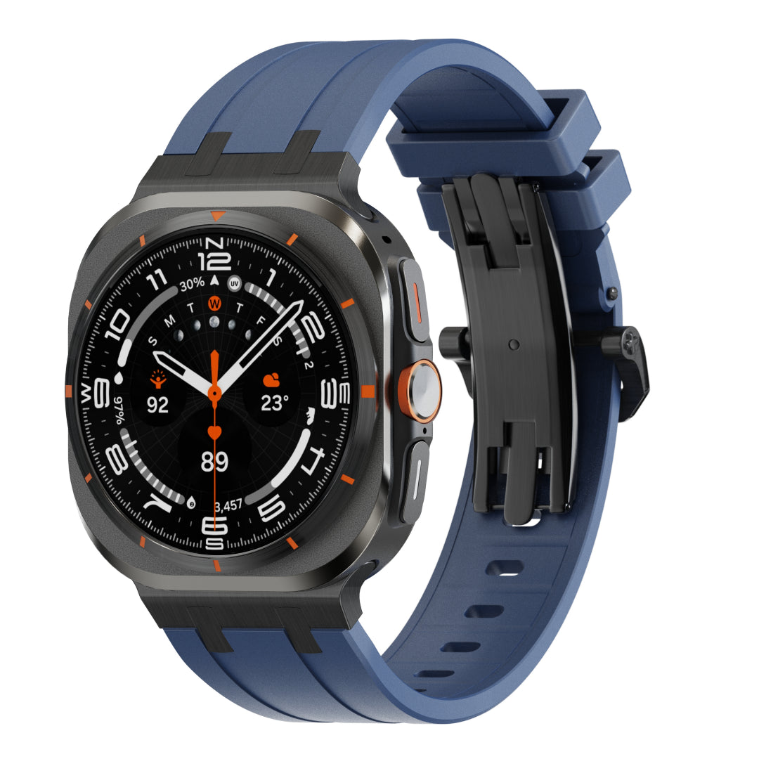 Luxury AP Butterfly Buckle Silicone Band For Samsung Galaxy Watch Ultra Dewell X