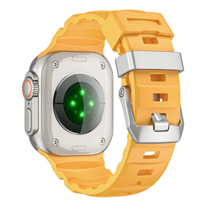Wild path FKM fluororubber sports strap titanium metal clasp suitable for Apple Watch Ultra 2/1 S10/9/8/7/SE replacement wristband (49mm 45mm 44mm 42mm) Dewell X