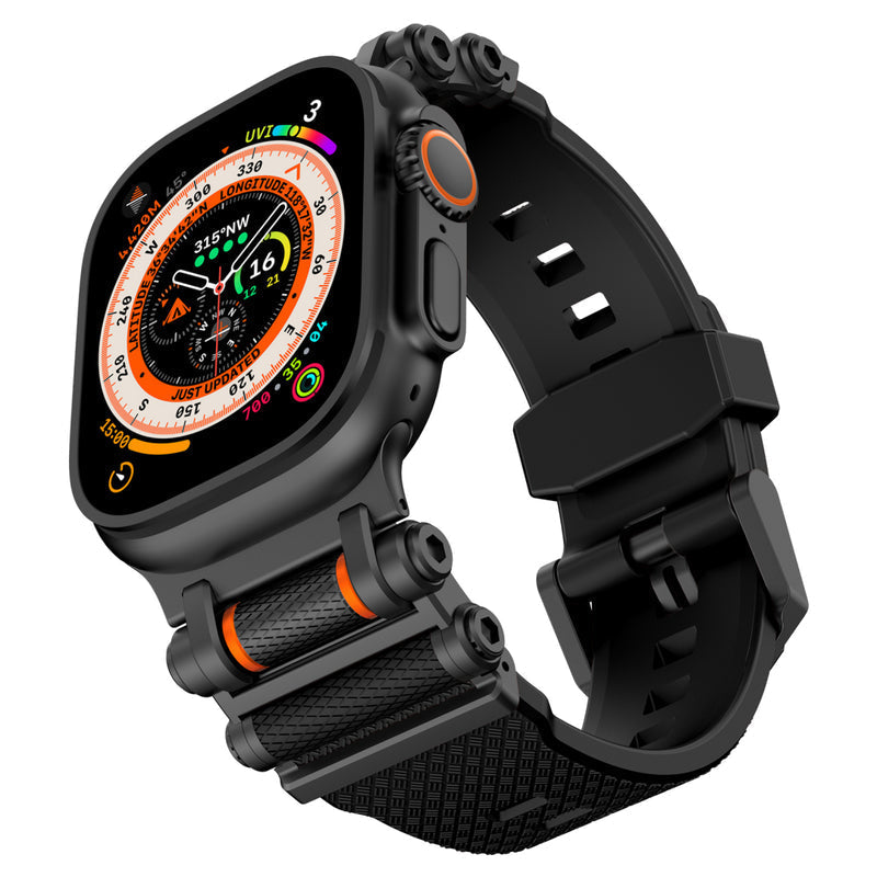 Tactical Rotating Silicone Band For Apple Watch Dewell X