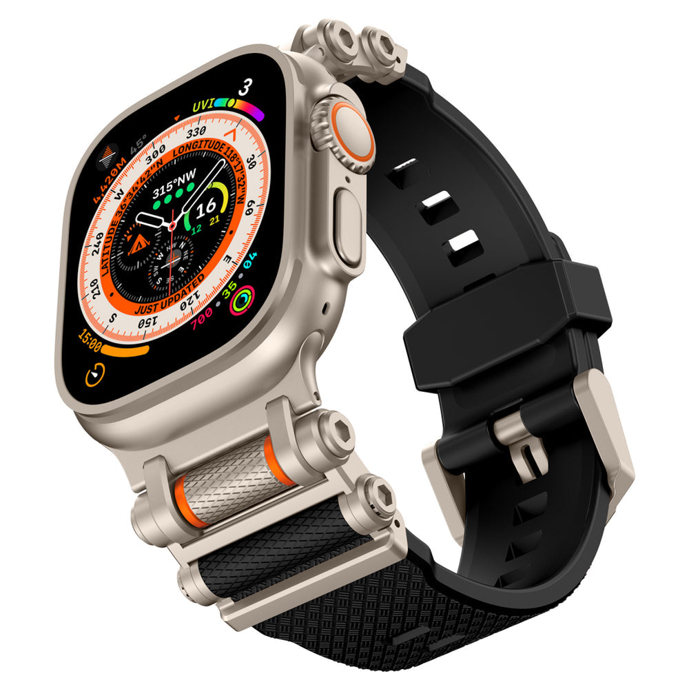 Tactical Rotating Silicone Band For Apple Watch Dewell X