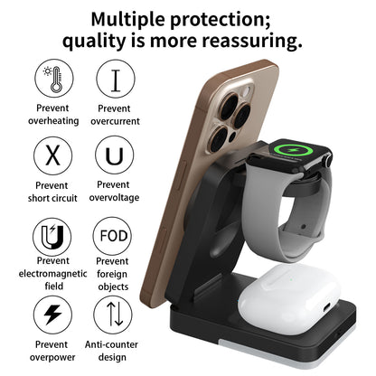 All-in-One 3-in-1 Wireless Charger  Foldable, Fast & Travel-Ready Dewell X