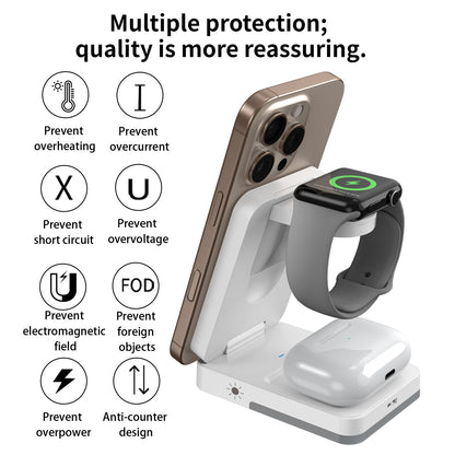 All-in-One 3-in-1 Wireless Charger  Foldable, Fast & Travel-Ready Dewell X