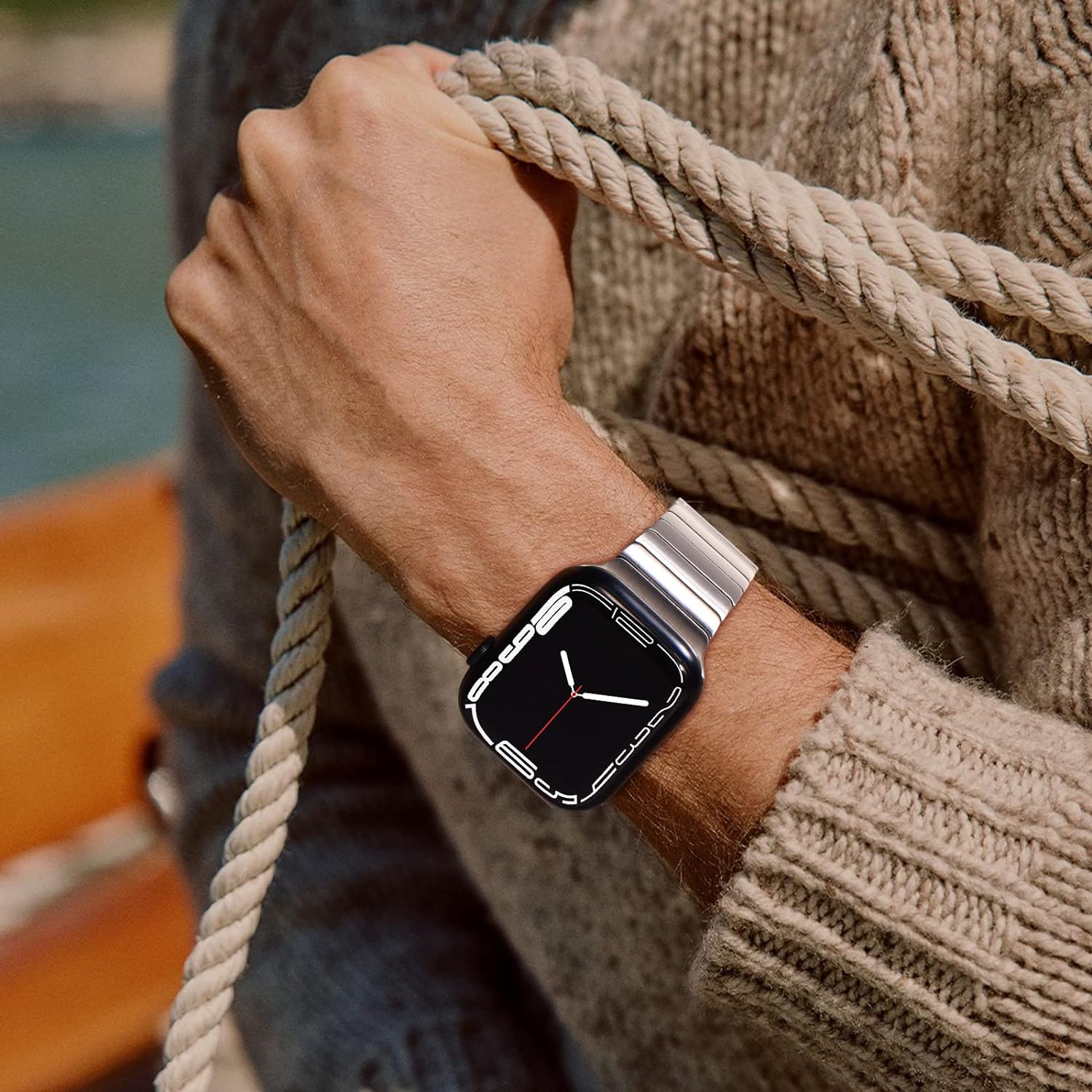 Stainless Steel Metal Watchband for Apple Watch T03 Dewell X