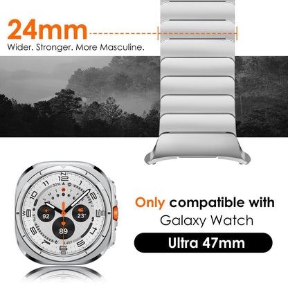 Stainless Steel  Buckle Strap for Samsung Watch8Ultra 46mm Dewell X