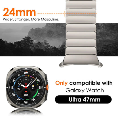 Stainless Steel  Buckle Strap for Samsung Watch8Ultra 46mm Dewell X