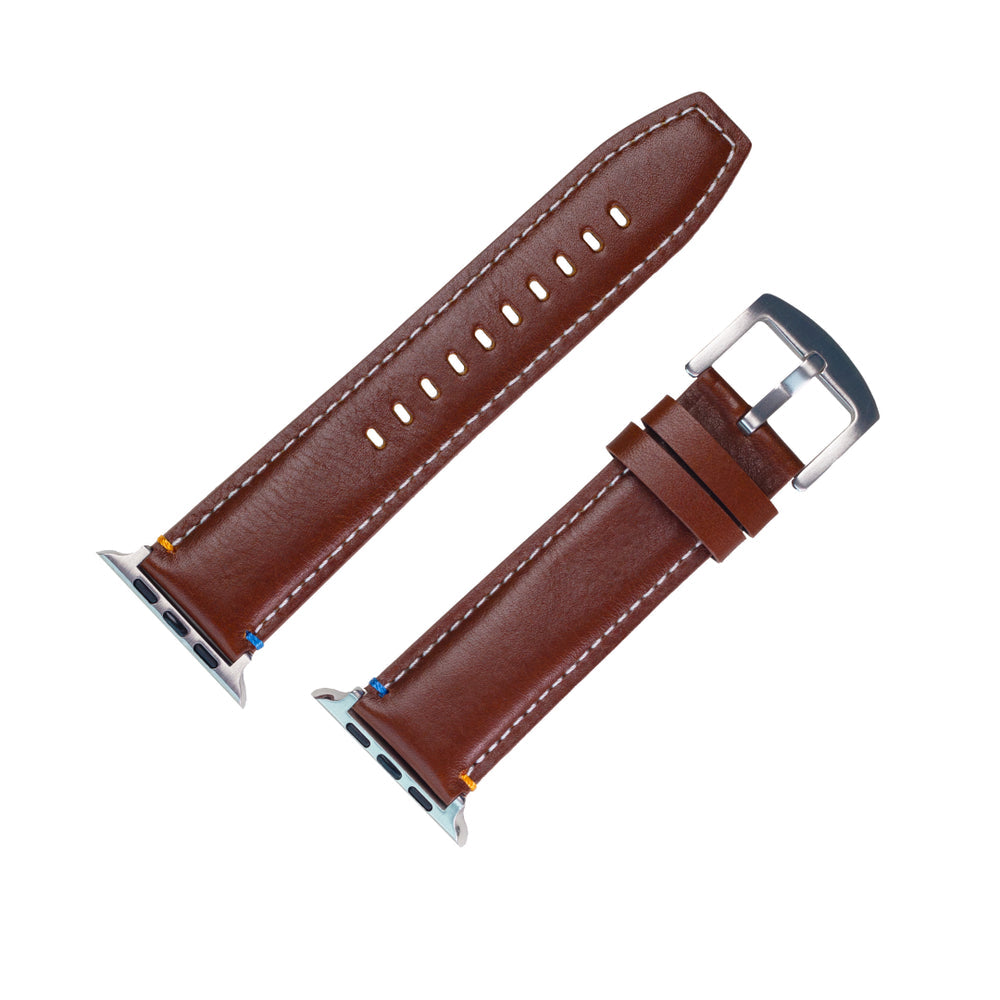 Leather Band for Apple Watch | Dual-Layer Nubuck Comfort Dark brown Dewell X