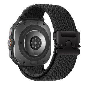 Nylon Braided Band For Samsung Galaxy Watch Ultra Black Galaxy Ultra 47mm Dewell X