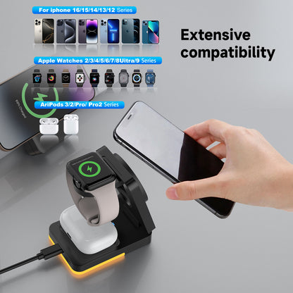 All-in-One 3-in-1 Wireless Charger  Foldable, Fast & Travel-Ready Dewell X