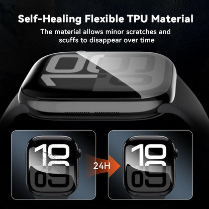 2 PCS  Hydrogel Film for Apple Watch with Quick-Install Magic Box - 9H Scratch Resistance Oil/Water Repellent HD Clear Universal Fit for Multiple Models - Easy Installation No Skills Required Dewell X