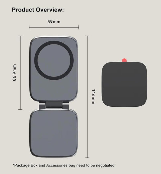 MagSafe Compatible Ultra-Slim Phone Holder: 270° Multi-Angle Foldable Stand Dewell X