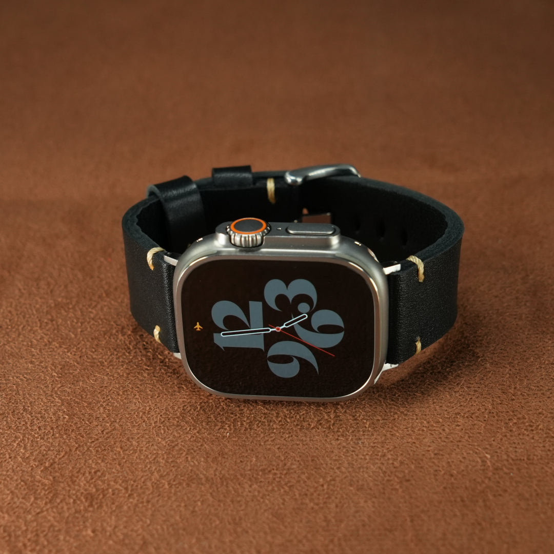Vintage Leather Band For Apple Watch Dewell X